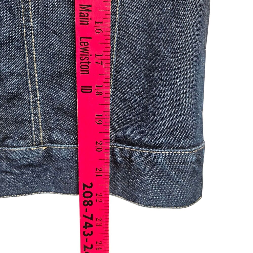 BUM Equiptnent Jeans Denim Vest Blue Size XL Vintage 90s - Picture 5 of 8